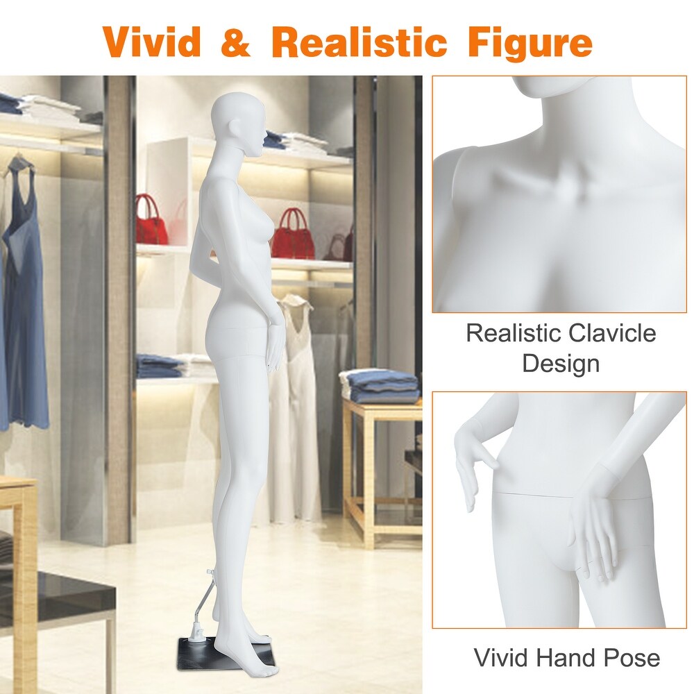 Female Mannequin Dress Form Display Manikin Torso Stand Realistic Full Body Mannequin for Retail Clothing Shops Cosplay