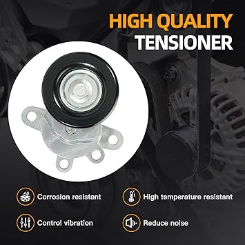 Engine Drive Belt Tensioner Idler Pulley Serpentine Belt Kit Compatible with Nissan Maxima 3.5L V6, 2009-2015#Replace 11955JA10D 7PK1705 11925JA11A 11925JA100