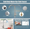 Cold Water Only Kitchen Faucet Brushed Nickel Sink Faucet Stainless Steel Faucet High Arc Single Handle