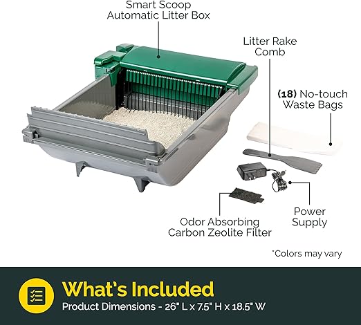 Smart Scoop Litter Box Value Pack, Self Cleaning, Hands-Free Large Litter Box