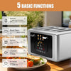 4 Slice Touch Screen Toaster, Stainless Steel Digital Timer, Dual Control Panel, Silver