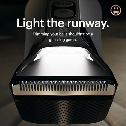 PRO Trimmer Blade, Waterproof Wet/Dry Groomer, USB-C & Wireless Charging Compatible, Men’s Ball Shaver with Travel Lock