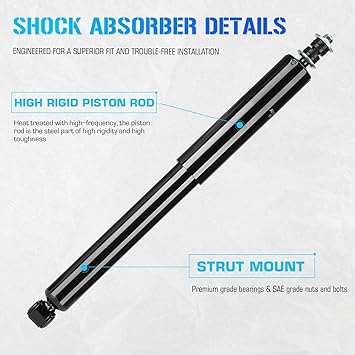 Rear Pair Complete Struts Shock Absorbers Assembly Compatible with Toyota Sienna FWD