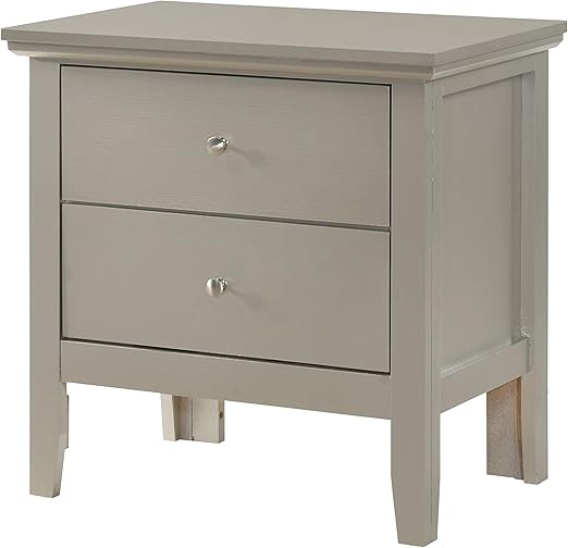 Primo Nightstand, Silver Champagne