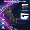 Gaming Chair, Ergonomic w/Adjustable Lumbar Support, 4D Armrests & Headrest, High Back Swivel Racing Gamer Chair, PU Leather Computer Office Chair for Adult Teen