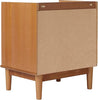 Blythe Mid-Century Modern Tray-Top 2-Drawer Nightstand, 20 Inch, Caramel