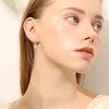 925 Sterling Silver CZ Prong Setting Gorgeous Bridal Prom Leverback Dangle Earrings