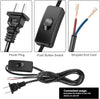 10 Packs Light Cord Set Lamp Cord Cable Cord with Molded Plug, Pure Copper Stripped Ends Ready for Wiring, Black