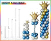 Balloon Column Stand Kit, Set of 2, Height Adjustable Balloon Tower Pillar with Reusable Metal Telescopic Design