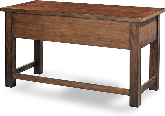 Tahoe Brown Rectangular Maple 3 - Drawer Writing Desk with Keyboard Tray