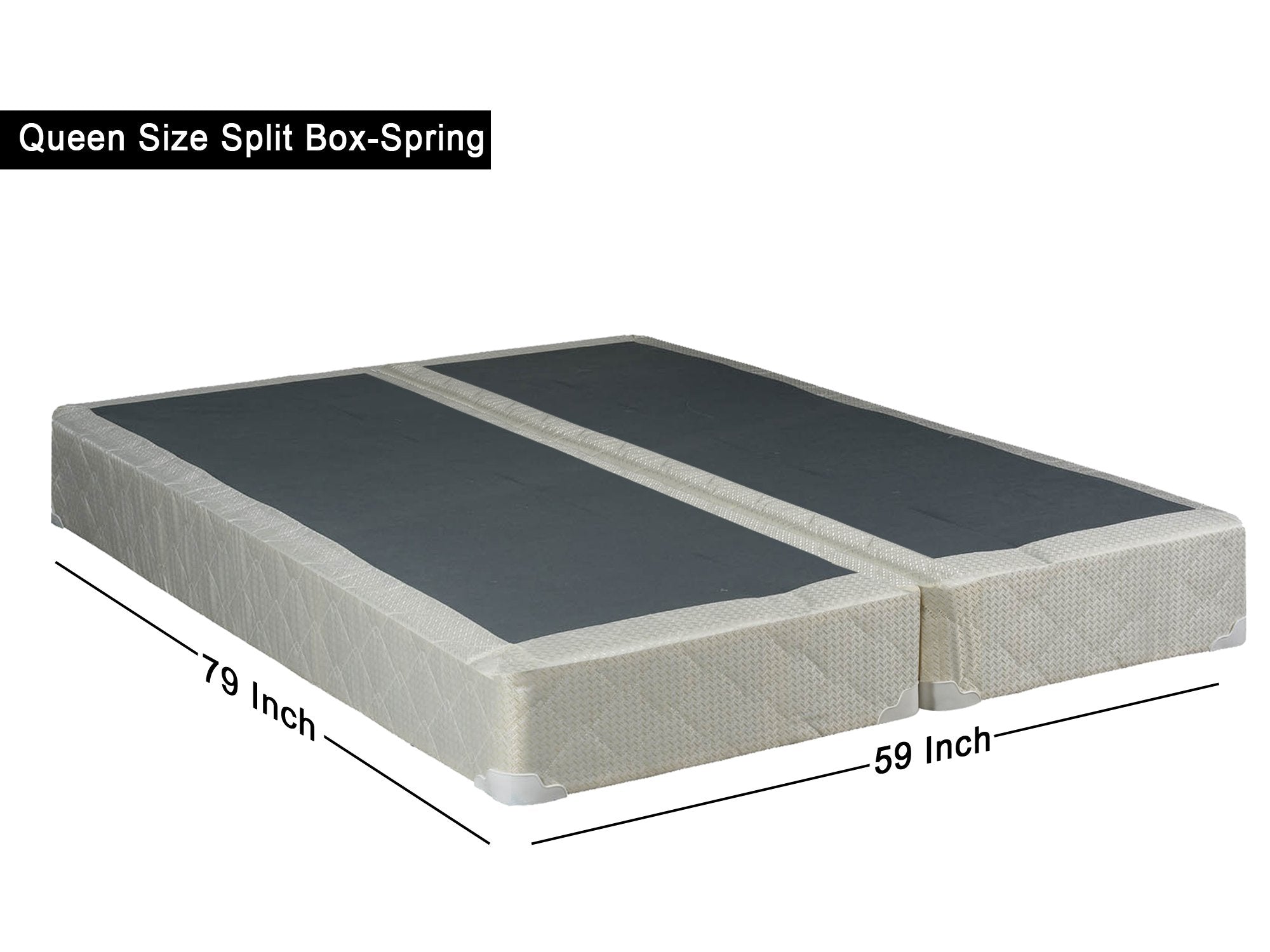 Spinal Solution Queen Size Fully Assembled Split Foundation Box Spring for Mattress