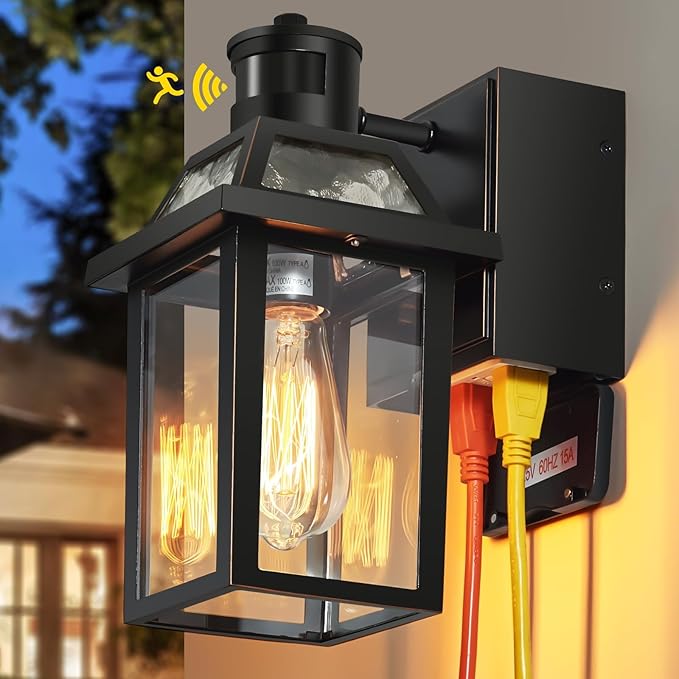 Porch Lights with GFCI Outlet