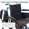 Blue Streak Lightweight Wheelchair with Swing-Away Elevating Leg Rests and Flip-Back Arms