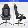 Gaming Chair, Ergonomic w/Adjustable Lumbar Support, 4D Armrests & Headrest, High Back Swivel Racing Gamer Chair, PU Leather Computer Office Chair for Adult Teen