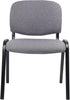 Waiting Room Stacking Chairs with Upholstered Fabric Seat and Back Support Stackable Guest Chairs Grey