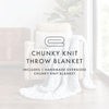 Beddings Oversized Chunky Knit Throw Blanket (Light Blue)
