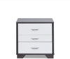 Eloy White and Espresso Nightstand