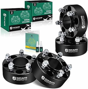 Hub Centric Wheel Spacers 2 Inch Fits Ford Explorer Edge Mustang Taurus Ranger Crown Victoria, Lincoln Town Car, Mercury Models 5x114.3mm 70.5mm Hub Bore, 1/2" x20 Thread Size