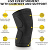 2 Pack Knee Braces for Knee Pain, Knee Compression Sleeve for Men and Women, Knee Support for Meniscus Tear, Running, Weightlifting, Workout, ACL, Arthritis, Joint Pain Relief (Black,Medium)