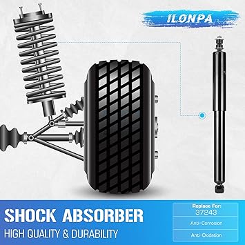 Rear Pair Complete Struts Shock Absorbers Assembly Compatible with Toyota Sienna FWD