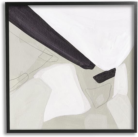 Abstract Neutral Shapes Tan Modern Living Room