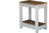 White Combo End Table