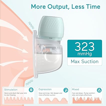 Wearable Breast Pump Hands-Free, Electric Portable Breast Pump with 3 Modes & 9 Levels, Rechargeable & Smart Display, Memory Function, Flange, 2 Pack