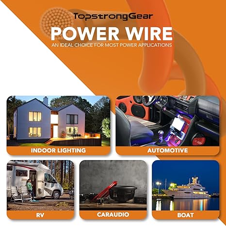 4 Gauge Black Power/Ground Wire-Copper Clad Aluminum CCA-True 4 AWG Power Wire-True Spec and Soft Touch Cable (Black)