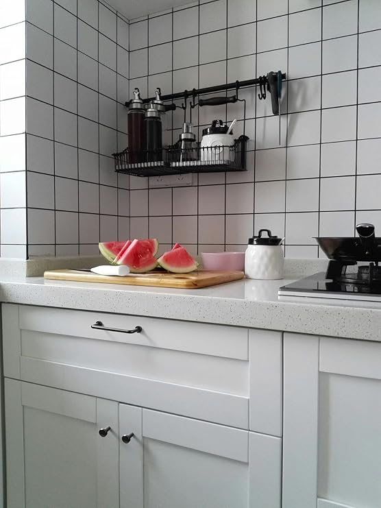 6-Pack Matte Black Modern Cabinet Pulls Solid
