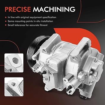 Air Conditioner AC Compressor with Clutch Compatible with Toyota Corolla 2009-2010, Matrix 2009-2012, Scion xD 2008-2014 1.8L