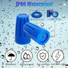 30PCS Waterproof Wire Electrical Connectors, Outdoor Seal Electrical Twist Nuts Caps Cable Terminal Connector for Landscape Light, Irrigation Valves, Wet Location Installation, Blue