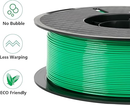 3D Printer Filament, Dimensional Accuracy Green