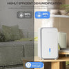 Dehumidifier with Auto Shut Off, 7-Color LED Light Built-in Aromatherapy Diffuser (White)