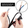 10 Packs Light Cord Set Lamp Cord Cable Cord with Molded Plug, Pure Copper Stripped Ends Ready for Wiring, Black