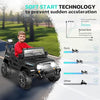 Electric Ride on Car - 12V Battery Powered Cars with Parent Remote Control, LED Lights, 3 Speeds, Spring Suspension, Seat Belt, MP3, Electric Truck, Black