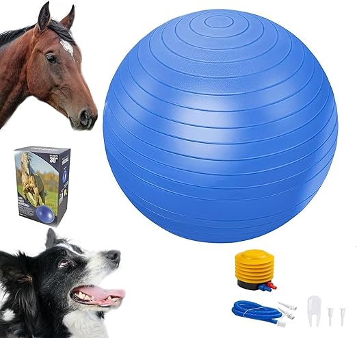 Herding Ball - Blue Anti-Burst Training Soccer Ball for Horses,Herding Horse Ball Toys