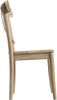 Whistle Stop X-Back Wooden Side Chair Set - Beige Farmhouse Wood Natural Finish - Set of 4