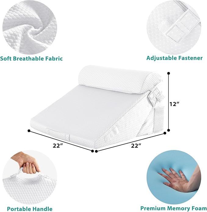 3Pcs Orthopedic Bed Wedge Pillow Set