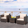 1-Piece Patio Rattan Chair Wicker Sofa w/ Cushion Garden