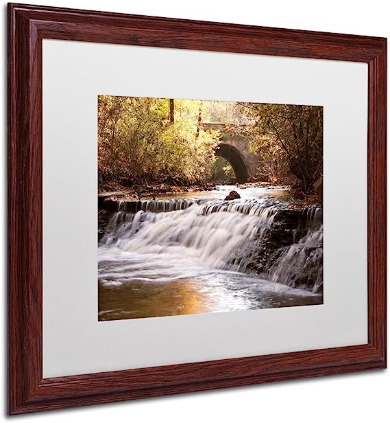 Avon Falls by Jason Shaffer, White Matte, Wood Frame