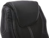 Amplify Executive Office Padded Arms, Adjustable Ergonomic Gaming Desk Chair with Lumbar Support, Faux Leather and Mesh, Black