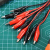2 Groups 1M Alligator Clips Electrical, Insulated Test Leads with Alligator Clips, Stamping Double-Ended Jumper Wires for Electrical Testing, Circuit Connection, Experiment (Red & Black)