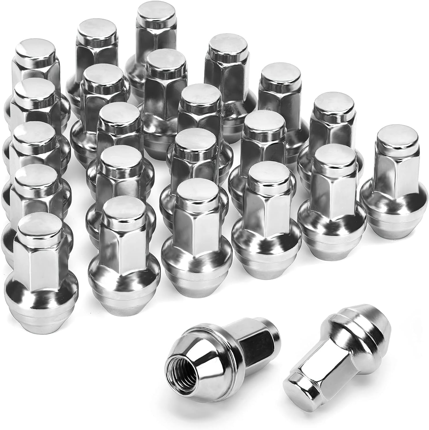 OEM Lug Nuts for F150 2000-2014, One-piece Factory Steel Tuner Nuts Compatible With Ford Expedition Navigator 03-14, Stock Wheel Nuts Replace