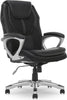 Amplify Executive Office Padded Arms, Adjustable Ergonomic Gaming Desk Chair with Lumbar Support, Faux Leather and Mesh, Black