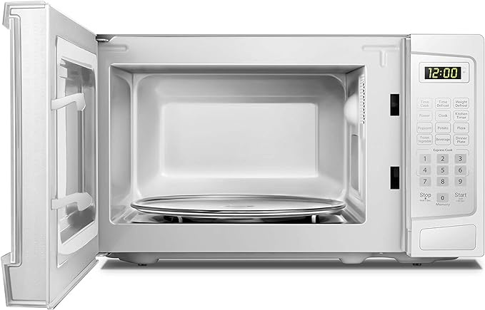 White Microwave Finish Auto Shut Off