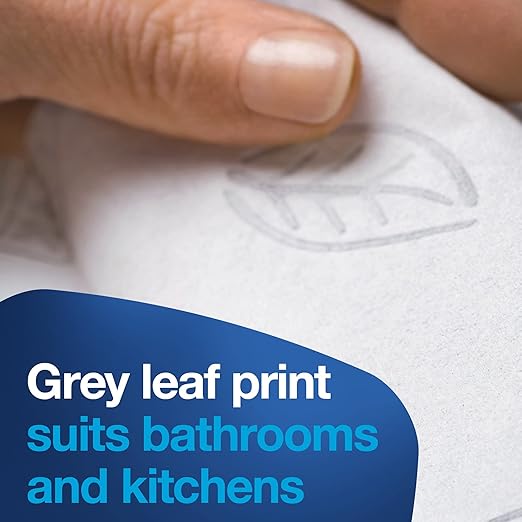 Xpress Soft Multifold Hand Towel White with Grey Leaf Print, Absorbent, 189 Towels Per Pack, 12 Packs, Fits H2 Towel Dispensers