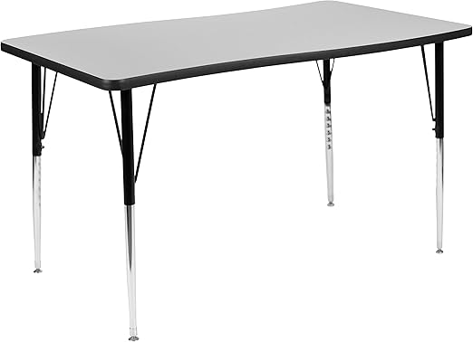 Rectangular Grey Thermal Laminate Activity Table -  TOP ONLY