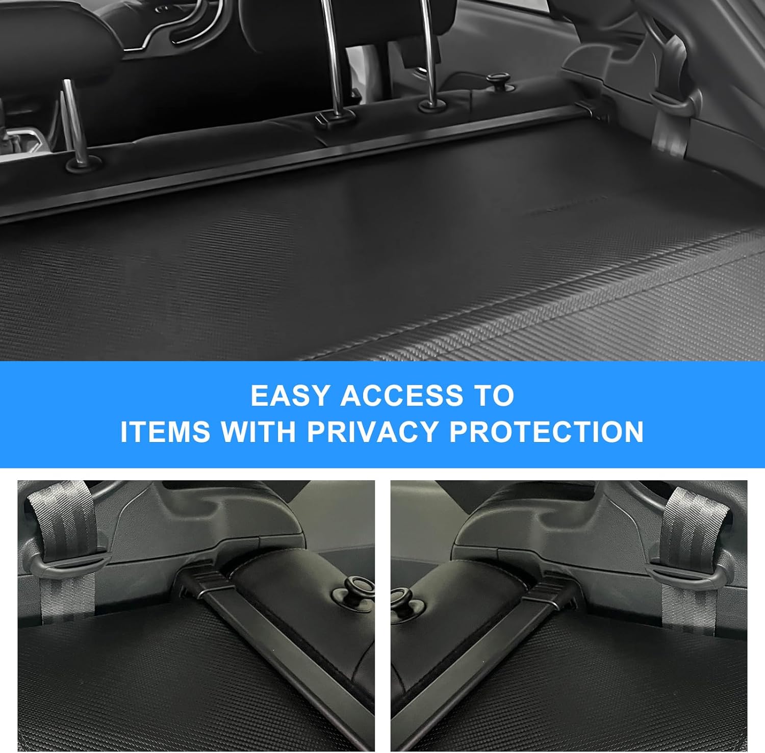 Retractable Cargo Cover for 2026-2024 Subaru Crosstrek, Trunk Cargo Cover Luggage Security Shade Cover  Shielding Shade Anti-Peeping Luggage Privacy Screen, Carbon Fiber