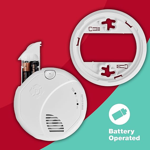 Battery Powered Z-Wave Smoke Detector & Carbon Monoxide Alarm, Works with Ring 2nd Generation