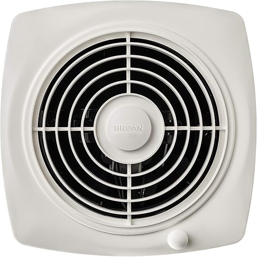 Through-the-Wall Ventilation Fan, White Cover, On/Off Switch